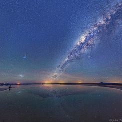  Milky Way above Atacama Salt Lagoon 