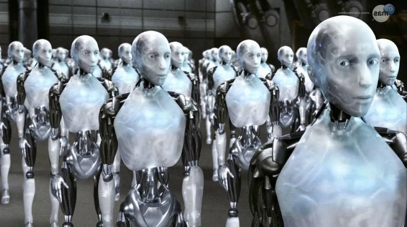Asimov'un 'Ben, Robot' eserinden uyarlama aynı adlı 2004 yapımı filmden bir sahne