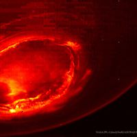  Aurora over Jupiter's South Pole from Juno 