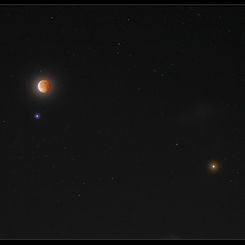  Spica, Mars, and Eclipsed Moon 