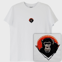 The Chimp: Şempanze T-Shirt (Nakış, %100 Pamuk)