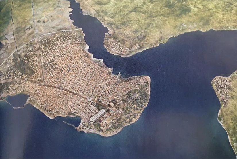 VII. yüzyılda Konstantinopolis şehri(tahminen)