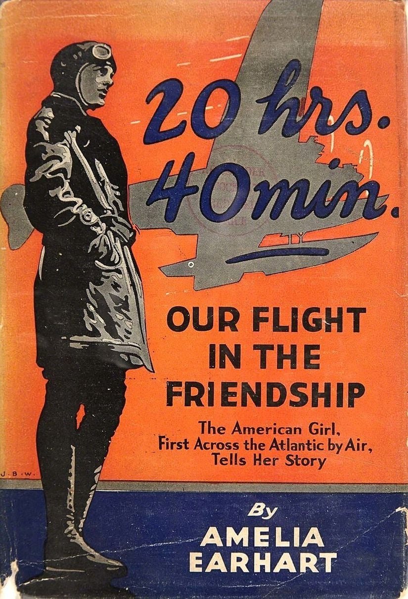 Amelia Earhart'ın 1928'de yayınlanan ilk kitabı