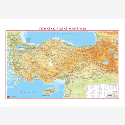 Türkiye Haritası: Fiziki, 70x100 cm, Çıtalı