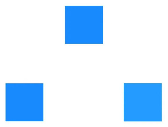 Görselin alt tarafında yer alan iki mavi tonundan hangisi yukarıdaki ile aynı?