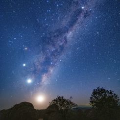  Moon, Four Planets, and Emu 