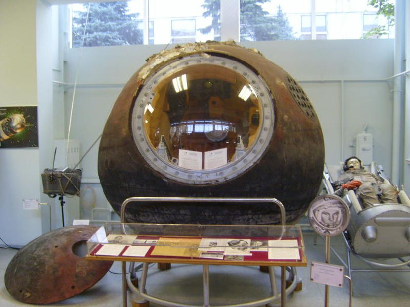 Vostok 1 kapsülü, RKK Energiya müzesinde sergileniyor.