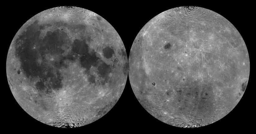 Görsel 1: Ay’ın her iki yüzünü de gösteren çekimler