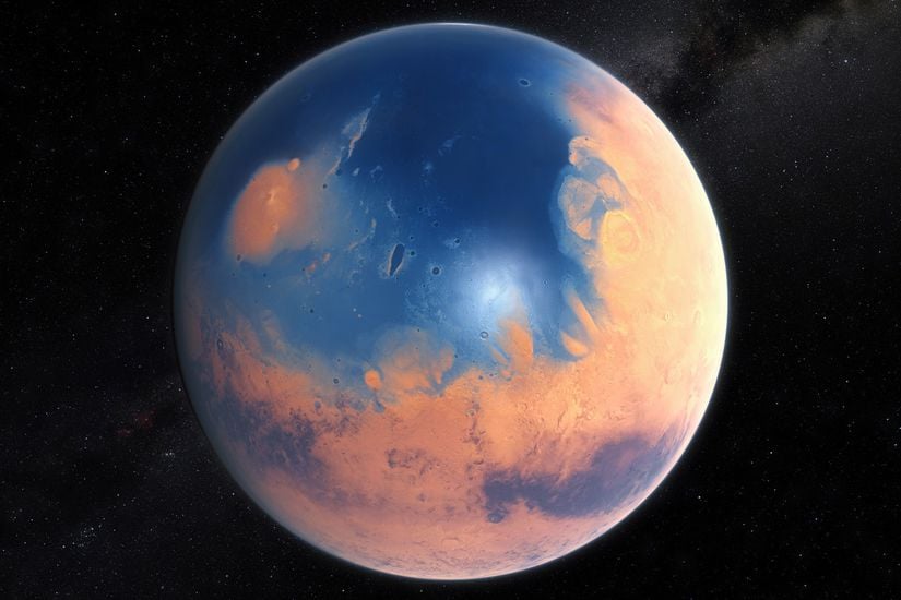 Yapılan bir araştırma, Mars’ın bir zamanlar barındırdığı su miktarının Dünya’daki Atlas Okyanusu ile eşdeğer olduğunu gösteriyor. Bu okyanusun Mars’ta kapladığı yüzey alanı, Atlas Okyanusu’nun Dünya’da kapladığından daha fazlaydı. Bunu keşfetmek için araştırmacılar Avrupa Uzay Ajansı’nın “Çok Büyük Teleskop” isimli teleskobuyla birlikte NASA’nın Kızılötesi Teleskop Merkezi’nin araçlarını kullandılar. Mars atmosferinin farklı bölgelerini tam 6 sene boyunca inceleyerek gezegendeki su dağılımının haritasını çıkardılar. Bu, bilim tarihinde bir ilk!