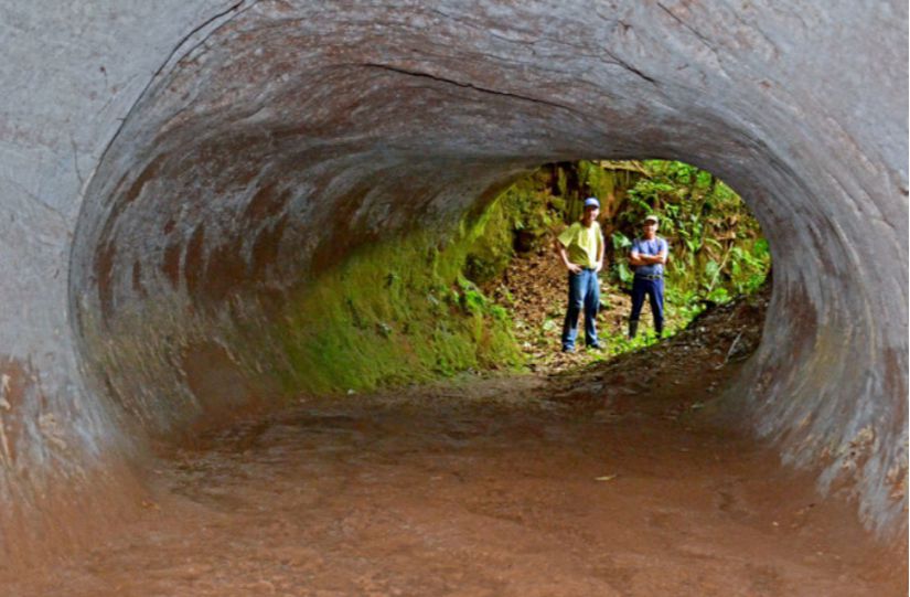 Brezilya'daki büyük bir eski yer altı tüneli.