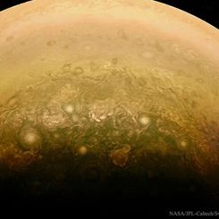  Clouds Near Jupiter's South Pole from Juno 