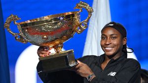 Coco Gauff Celebrates Victory At China Open