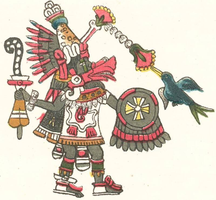 Mezoamerikan tanrı figürü, Quetzalcoatl, bazı mitlerde ejderha benzeri bir sürüngen olarak betimlenmektedir.