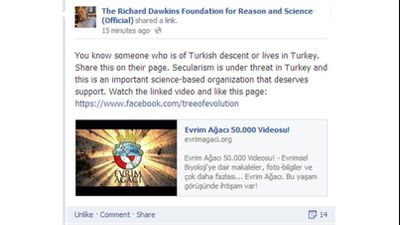 Richard Dawkins Mantık ve Bilim Vakfı, Evrim Ağacı'nı Destekliyor!