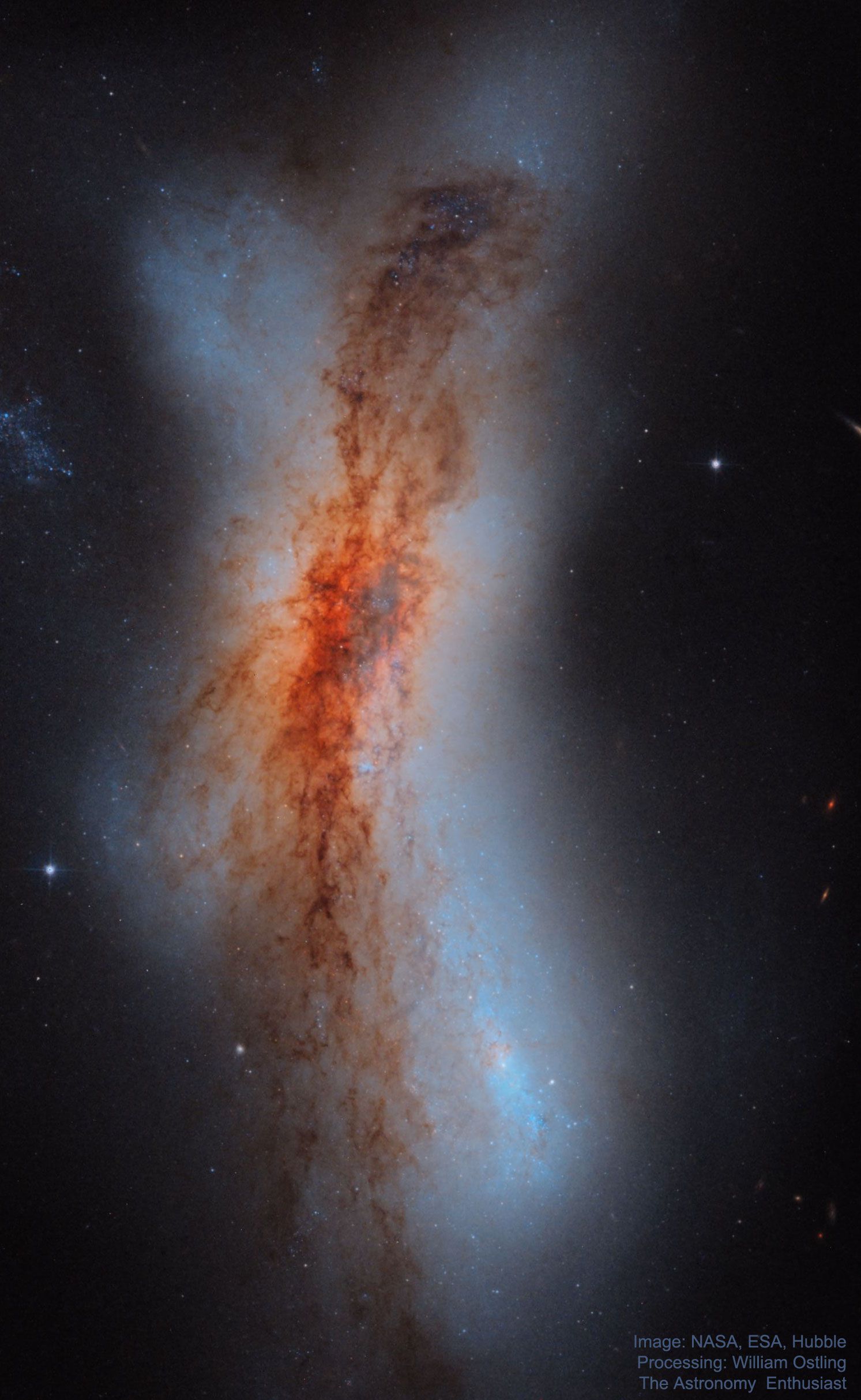 NGC 520: Hubble’dan Çarpışan Galaksiler