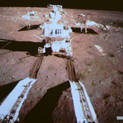  Yutu Rover Rolls onto the Moon 