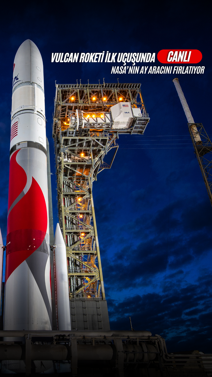 Amerikan'nın Yeni Roketi Vulcan NASA'nın Ay Aracını Fırlatıyor | Canlı Yayın
