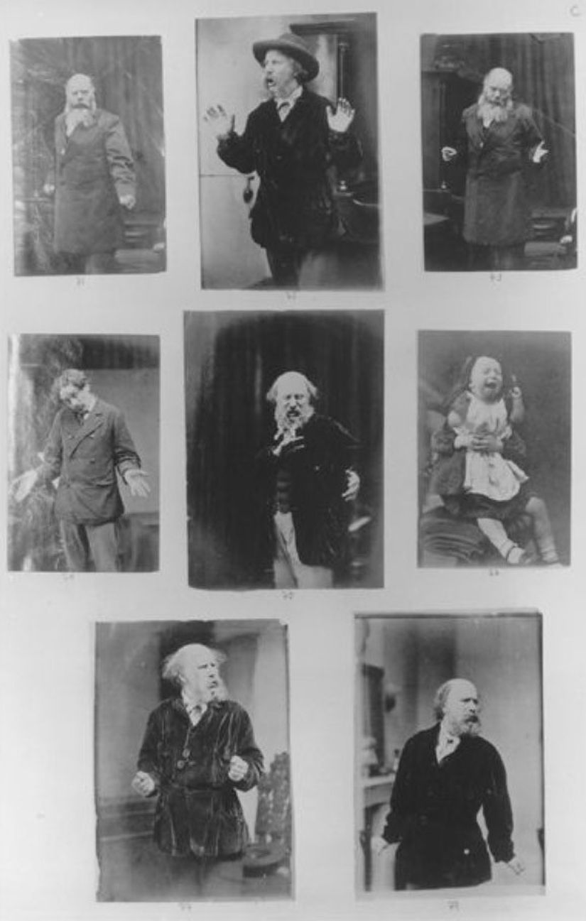 Darwin Arşivi’nden Oscar Rejlander’in çektiği fotoğraflardan bir sayfa, 1871-1872