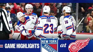 Rangers Power Past Red Wings With Panarin's Hat Trick