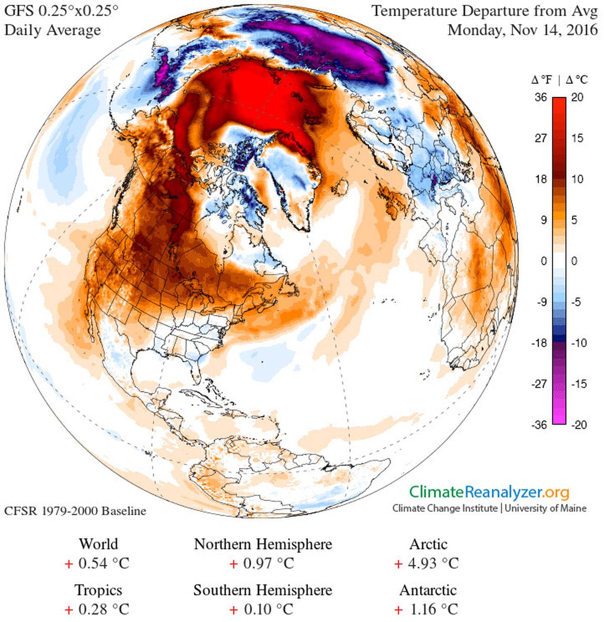 Cold Weather Delayed over North America 