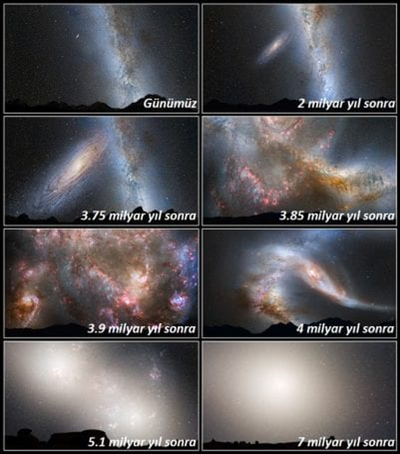 EarthSky, "Earth’s night sky as Milky Way and Andromeda merge"