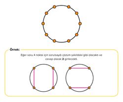 Bir çember üzerinde 10 nokta var bu noktaları doğrular çizerek birbirine bağlayacak ve nokta çiftleri oluşturacaksınız kaç farklı şekilde oluşturulur?