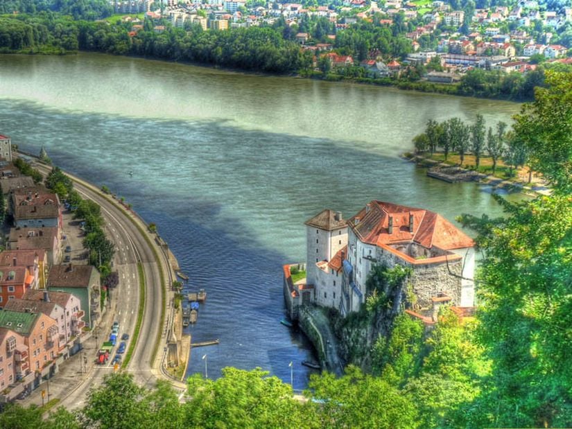 Ilz, Danube ve Inn Nehirlerinin Passau/Almanya'da buluştuğu bölge...