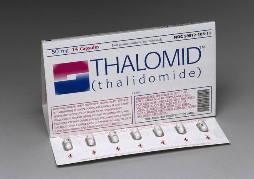 Thalidomide kapsülleri.
