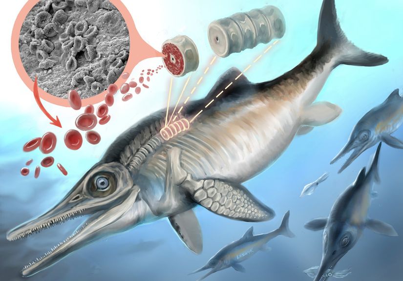 Fosilleşmiş kan örneklerinde küçük eritrosit hacimleri, Geç Kretase zamanındaki oksijen adaptasyonlarından biri.