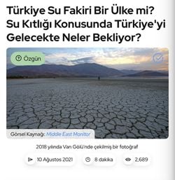 Türkiye’deki su sıkıntısının daha kötüye gitmesini engellemek için hangi çözüm yolları kullanılmalı?