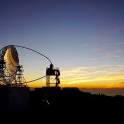  Cherenkov Telescope at Sunset 