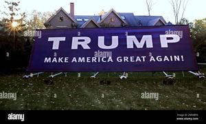 Giant Trump Sign Creates Buzz And Debate