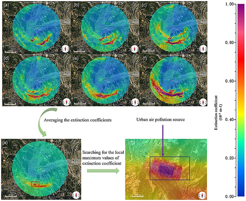 LIDAR Kullanılarak Oluşturulmuş Örnek Bir Hava Kirliliği Haritası