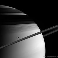  Saturn, Tethys, Rings, and Shadows 