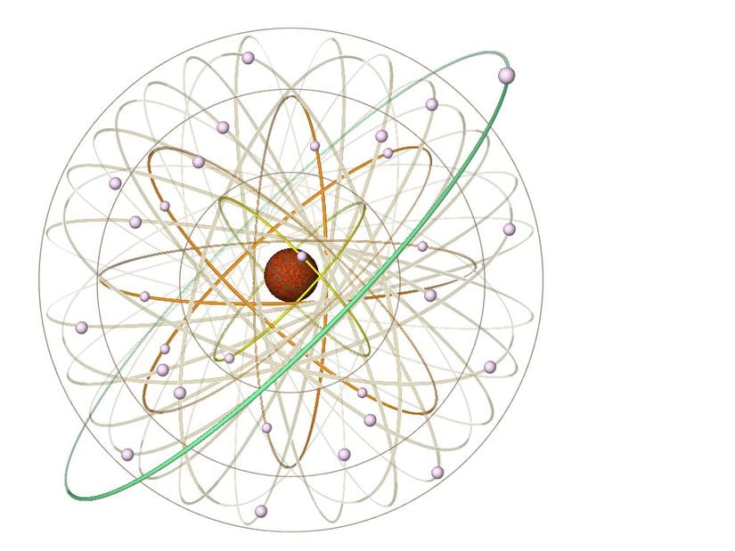 Bohr Atom Modeli'nin 3 boyutlu gösterimi
