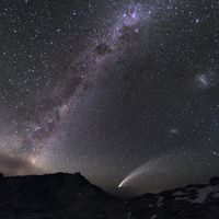  Three Galaxies and a Comet 