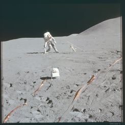  Astronaut Kicks Lunar Field Goal 