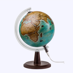 Modern Dünya Küresi: Antik, 26 cm, Işıklı