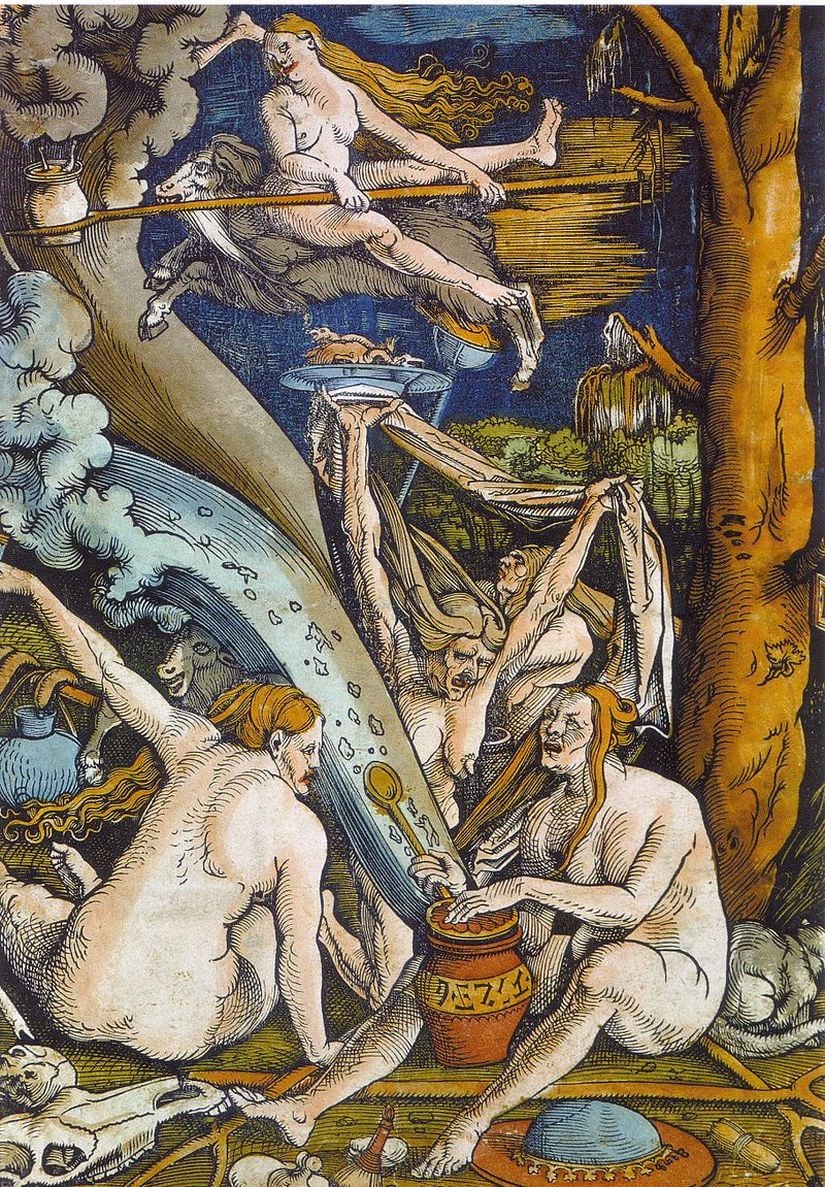Hans Baldung tarafından 1508 yılında yapılmış &quot;Cadılar&quot; tablosu
