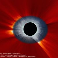  Combined Solar Eclipse Corona from Earth and Space 
