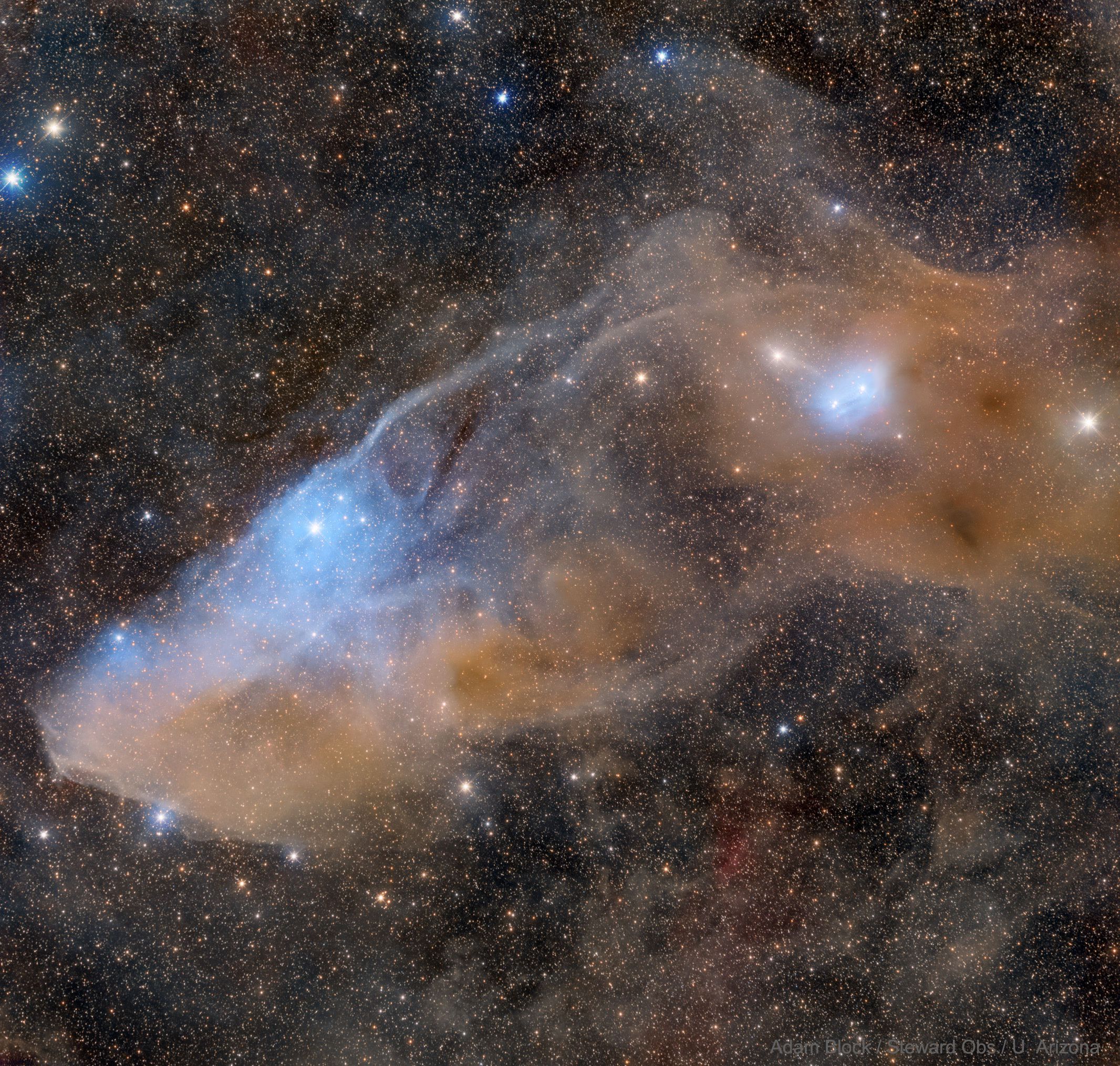 IC 4592: Mavi Atbaşı Yansıma Bulutsusu
