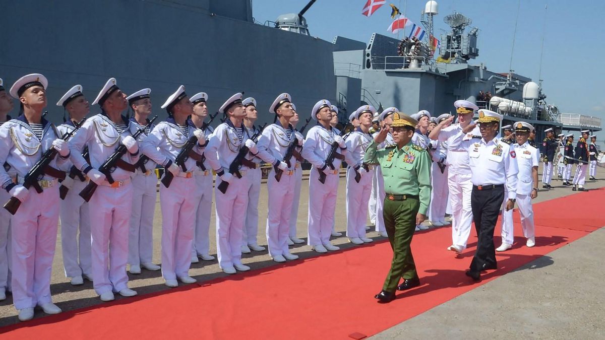 Russian Navy Ships Arrive For Joint Drills In Myanmar