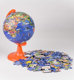 My World Globe + Puzzle (15 Cm Globe-100 Pcs Puzzle)