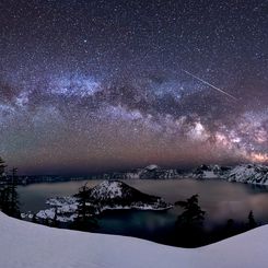  Meteor Over Crater Lake 