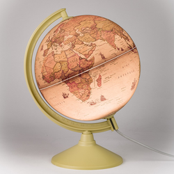 Dünya Küresi: Antik, 20 cm, Işıklı