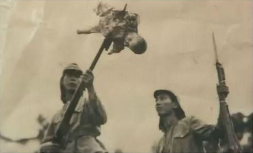 Japon askerleri tarafından öldürülen bebek.