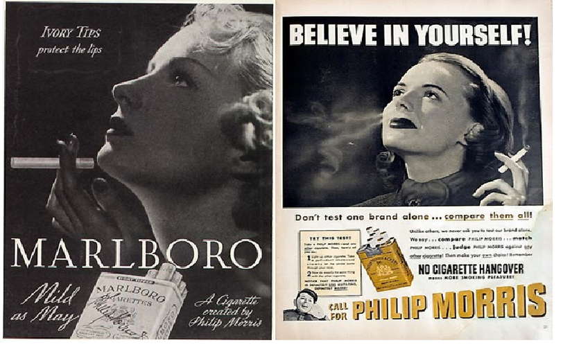 Sigara üreticisi şirketlerin 1920'li yıllarda kadınlarda sigara kullanımını arttırma amacıyla yaptığı reklamlar