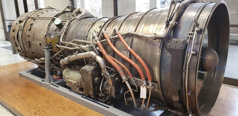 Georgia Tech'te sergilenen Rolls Royce Olympus turbojet motoru
