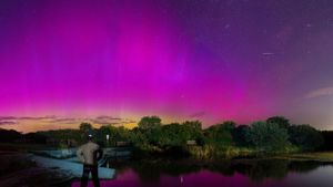 Northern Lights Dazzle As Perseids Light Up The Sky