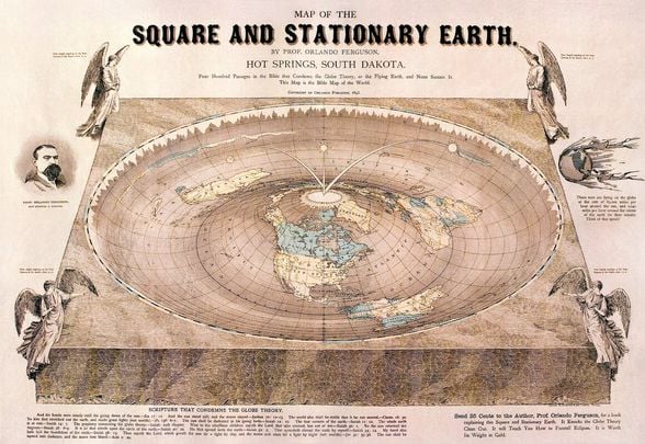 Map of the Square and Stationary Earth.